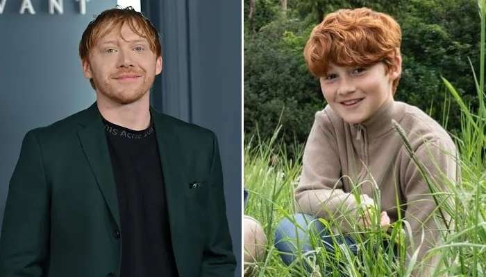 Rupert Grint joins Danielle Radcliffe in cheering on the new faces of Harry Potter