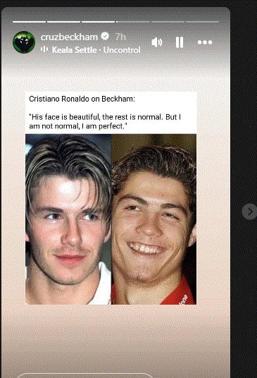 Cruz breaks silence after Cristiano Ronaldo claims hes more handsome than David Beckham