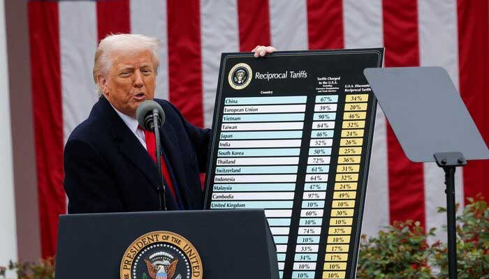U.S. President Donald Trump delivers remarks on tariffs in the Rose Garden at the White House in Washington, DC US on April 2, 2025. — Reuters