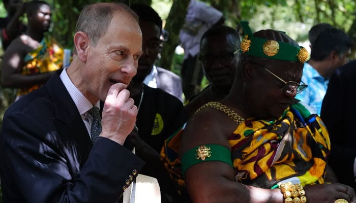 Prince Edward reacts to rare chocolate in Ghana