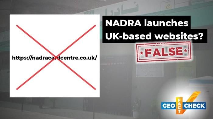 Fact-check: Bogus UK-based Nadra website circulates online