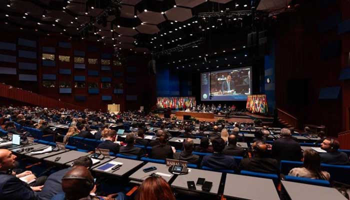 Participants attend the 30th Session of the Conference of States Parties of the OPCW in Hague, Netherlands. — OPCW website