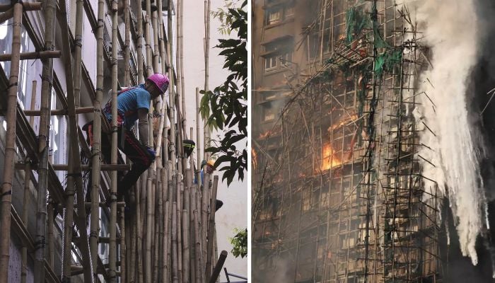 Bamboo scaffolding under scrutiny after Hong Kongs deadliest fire in century kills 55