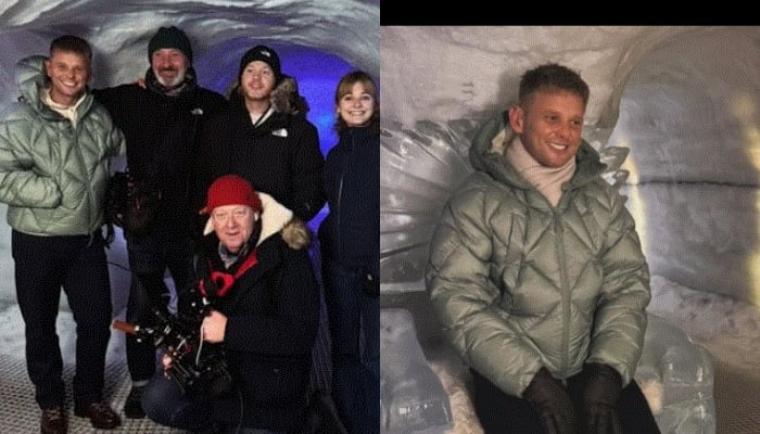 Jeff Brazier shows strength with ice-cave shoot following marriage breakdown