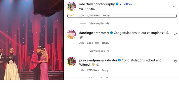 Prince William and Kates personal message.