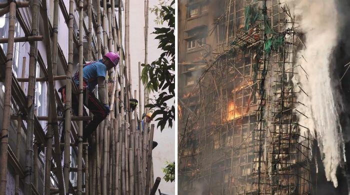 Bamboo scaffolding under scrutiny after Hong Kong's deadliest fire in century kills 55