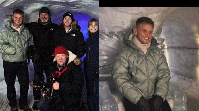 Jeff Brazier shows strength with ice-cave shoot following marriage breakdown