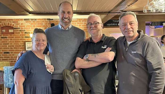 The future king happily obliged despite his security initially declining the request