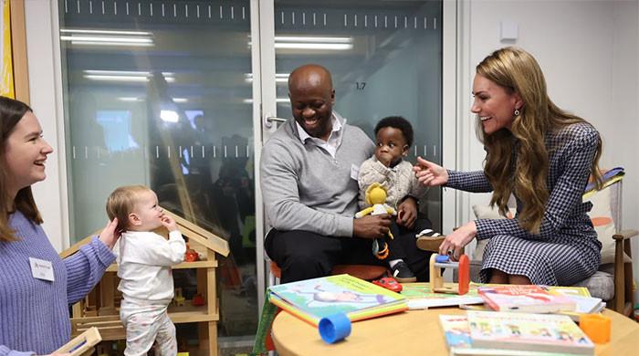 Princess Kate becomes baby's favourite teething toy during charity trip