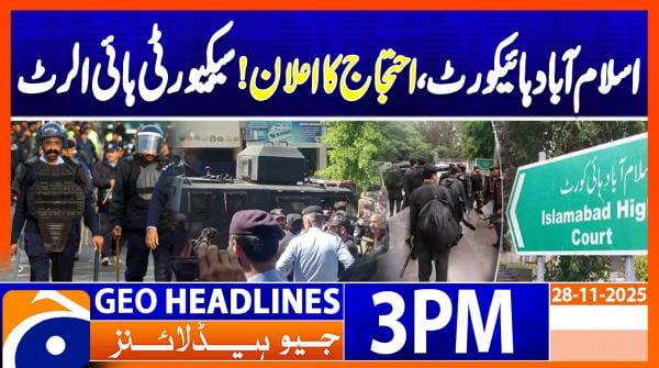 Geo Headlines 3 PM | 28 November 2025  | #GEONEWS