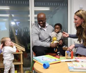 Princess Kate becomes baby's favourite teething toy during charity trip