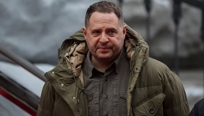 Head of the Presidential Office Andriy Yermak looks on, amid Russias attack on Ukraine, in Kyiv, Ukraine January 22, 2024. — Reuters