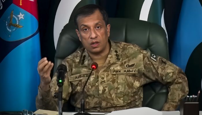DG ISPR Lt Gen Ahmed Sharif Chaudhry speaks to journalists on November 25, 2025. — Screengrab via YouTube/ISPR Official