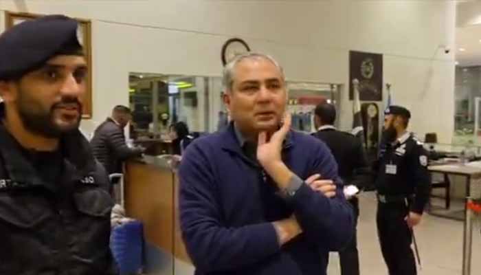 Interior Minister Mohsin Naqvi visits Islamabad Airport on November 29, 2025. — Screengrab X/@MohsinnaqviC42