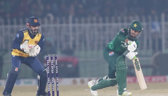 Pakistans Saim Ayub plays a shot during their T20I tri-series final against Sri Lanka at the Rawalpindi Cricket Stadium, November 29, 2025. — PCB