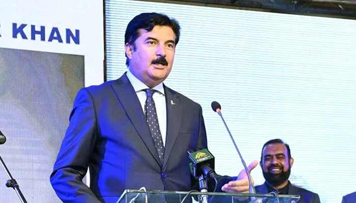 Khyber Pakhtunkhwa Governor Faisal Karim Kundi speaks at an event in this undated image. — APP