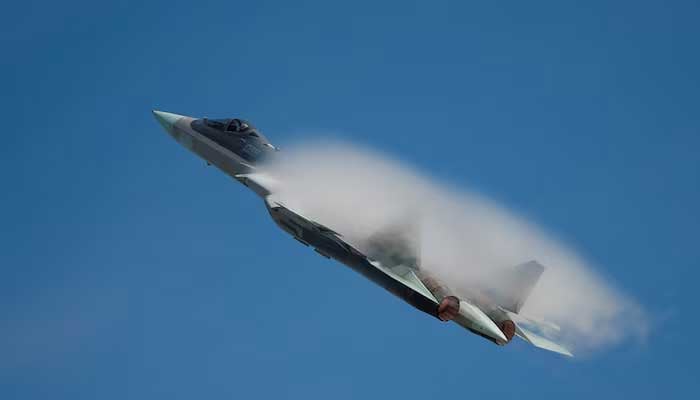 Sukhoi Su-57 jet fighter performs during International military-technical forum Army-2020 at Kubinka airbase in Moscow Region, Russia August 25, 2020. — Reuters