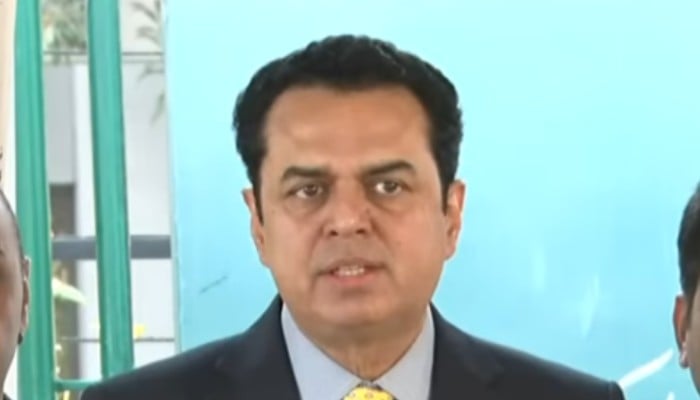 Minister of State for Interior Talal Chaudhry talks to the media in Islamabad on December 2, 2025. — Screengrab via Geo News