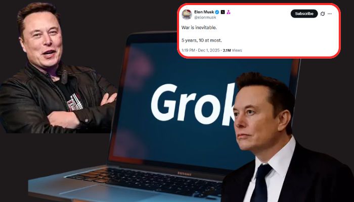 Elon Musk predicts war in 10 years: Find out what Groks analysis uncovers