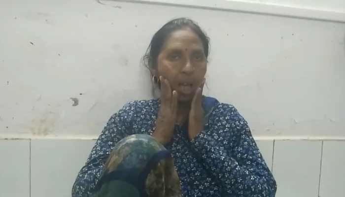 Indian woman, who dislocated her jaw while golgappa, being treated at a private hospital in India. — Indian media