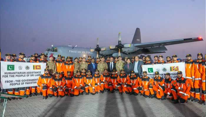 This image shows Pakistan armys urban search and rescue team in Islamabad before departing for Sri Lanka on Dec 3, 2025 — APP