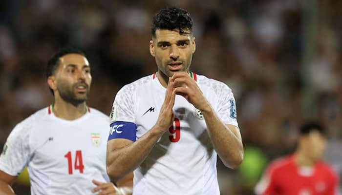 Iran’s Mehdi Taremi celebrates after scoring the second goal in Group A match against North Korea on June 10, 2025. — Reuters