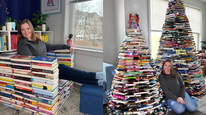 Meet Katie Fulton, creative mind behind viral 600-book Christmas tree