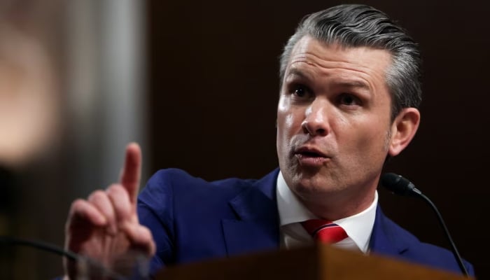 Pete Hegseth testifies before a Senate Committee on Armed Services confirmation hearing on Capitol Hill in Washington, US, January 14, 2025. — Reuters