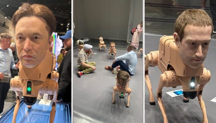 Beeples billionaire-faced robot dogs pooping NFTs steal spotlight at Art Basel