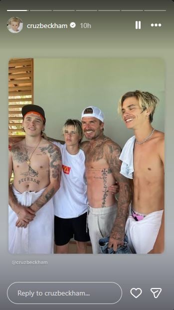 Cruz Beckham extends olive branch to brother Brooklyn amid family rift