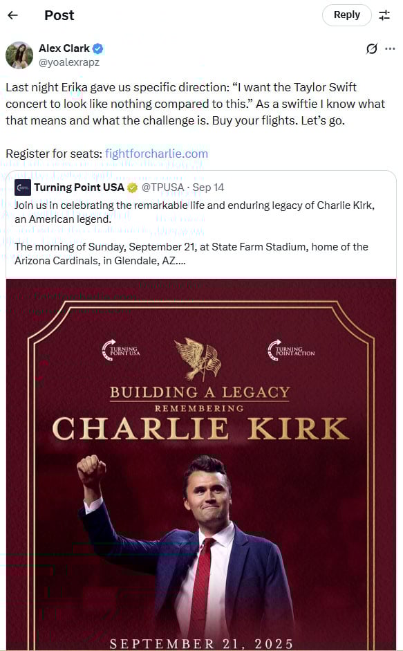 Erika Kirk drags Taylor Swift in new controversy with comments