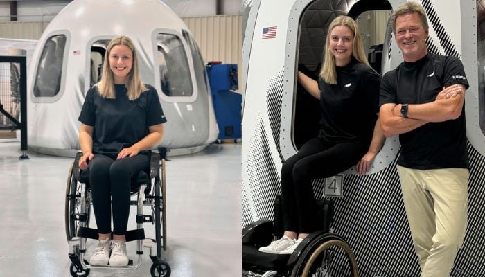 Michaela Benthanus makes history as first wheelchair user to reach space