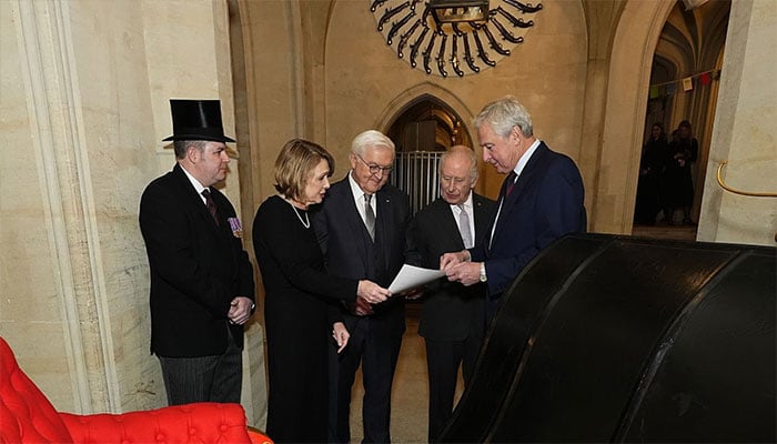 King Charles, Queen Camilla, and the German couple at Windsor Castle