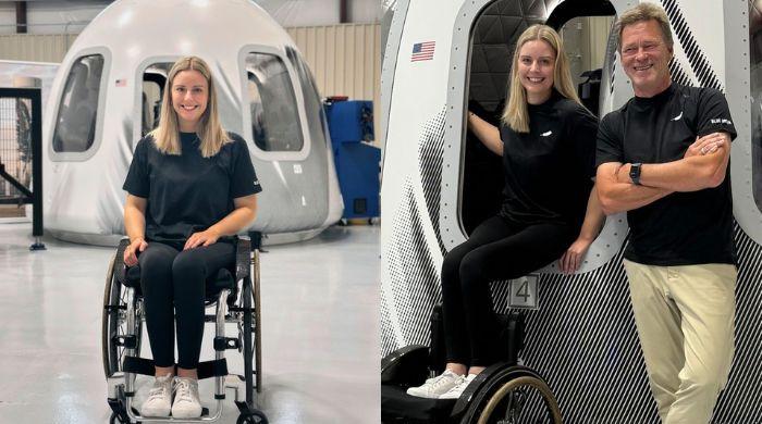 Michaela Benthanus makes history as first wheelchair user to reach space 