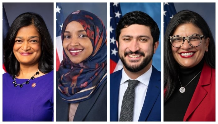 (From left) Congress members Pramila Jayapal, Ilhan Omar, Greg Casar, and Rashida Tlaib. — US Congress website