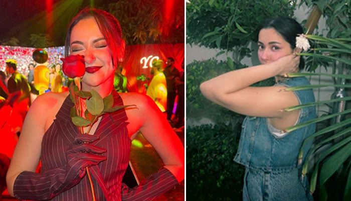 This collage shows Pakistani star Hania Aamir poses for photos. — Instagram @haniaheheofficial