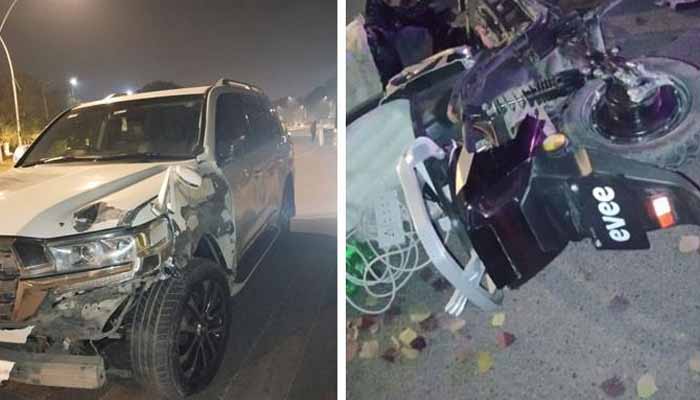 The collage shows the teenager’s vehicle (left) and the scooter on which the two girls were riding. — Reporter