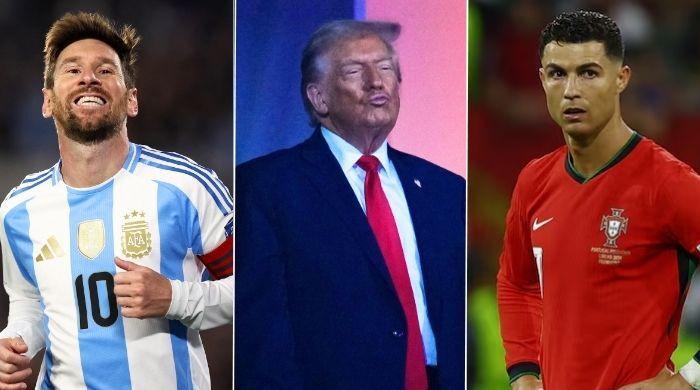 Trump jokes he was 'little bit short' of Messi and Ronaldo in soccer skills