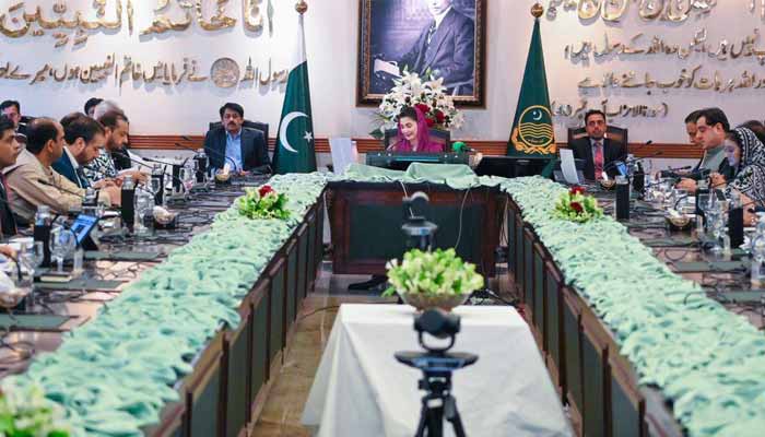 Punjab Chief Minister Maryam Nawaz presiding over meeting of the provincial cabinet in Lahore, August 5, 2025. — Facebook/@TheMaryamNSharif