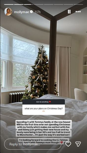 Molly-Mae Hague to spend first Christmas away from family