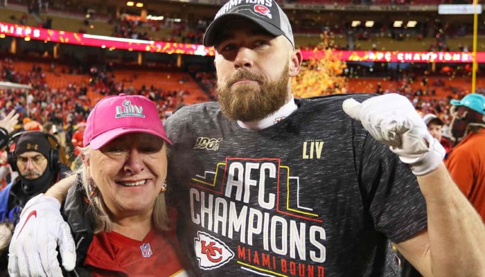 Donna Kelce has been a regular at son Travis’ games this season