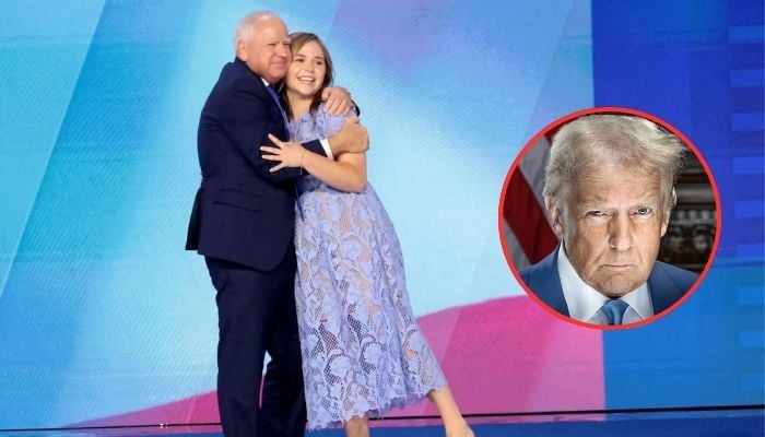 Governor Tim Walzs daughter explodes on Trump after he uses offensive slur