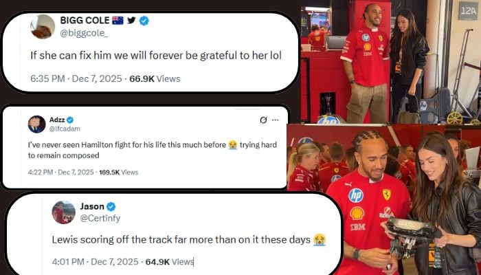 Ana de Armas viral Ferrari garage visit with Lewis Hamilton sends internet into frenzy