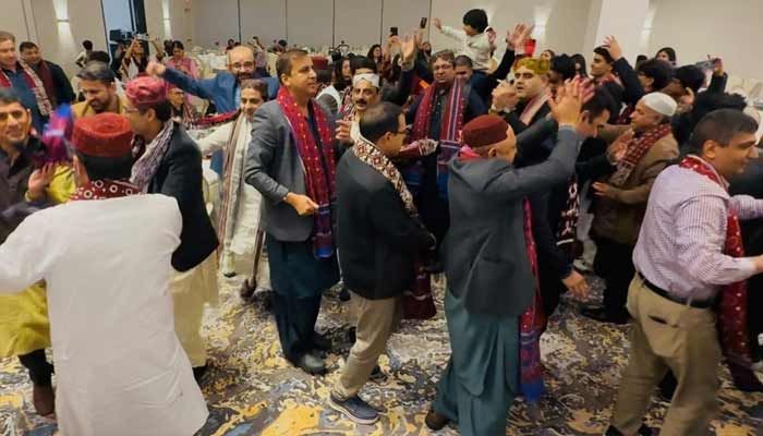 People dance while celebrating Sindhi Culture Day in Dallas, Texas, US. — Reporter