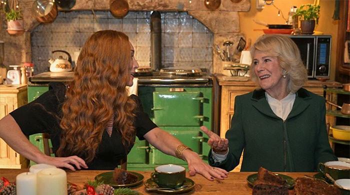 Queen Camilla joins Victoria Smurfit's very royal tea party