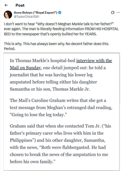 Meghan Markles father stirs new debate: ‘weaponising health?