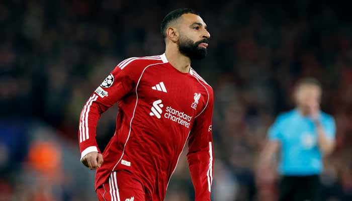 Liverpools Mohamed Salah in action during Liverpool v PSV Eindhoven match in Anfield, Liverpool, Britain on November 26, 2025. — Reuters