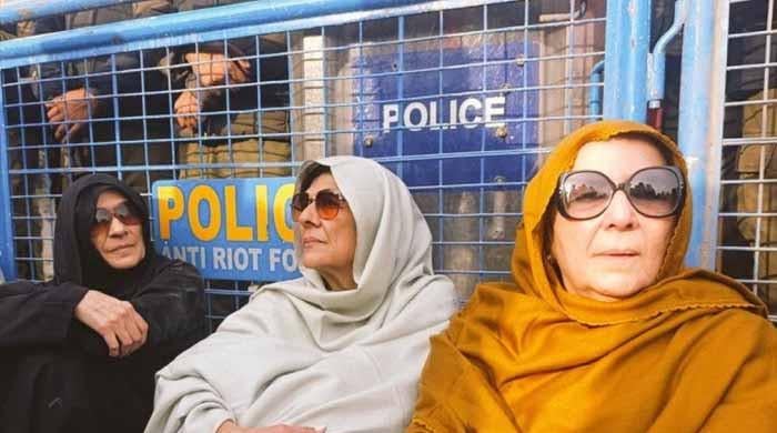 Imran Khan's sisters stage sit-in after being denied meeting at Adiala jail