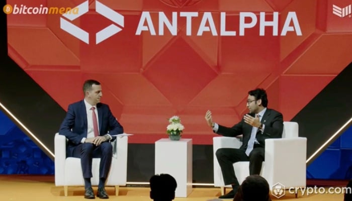 PVARA Chairman Bilal bin Saqib (right) speaks during the panel discussion at Bitcoin MENA 2025. — Screengrab via video