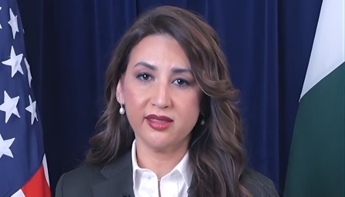 US Charge dAffaires Natalie A Baker speaks in this photo, December 10, 2025. — Screengrab via X/@usembislamabad